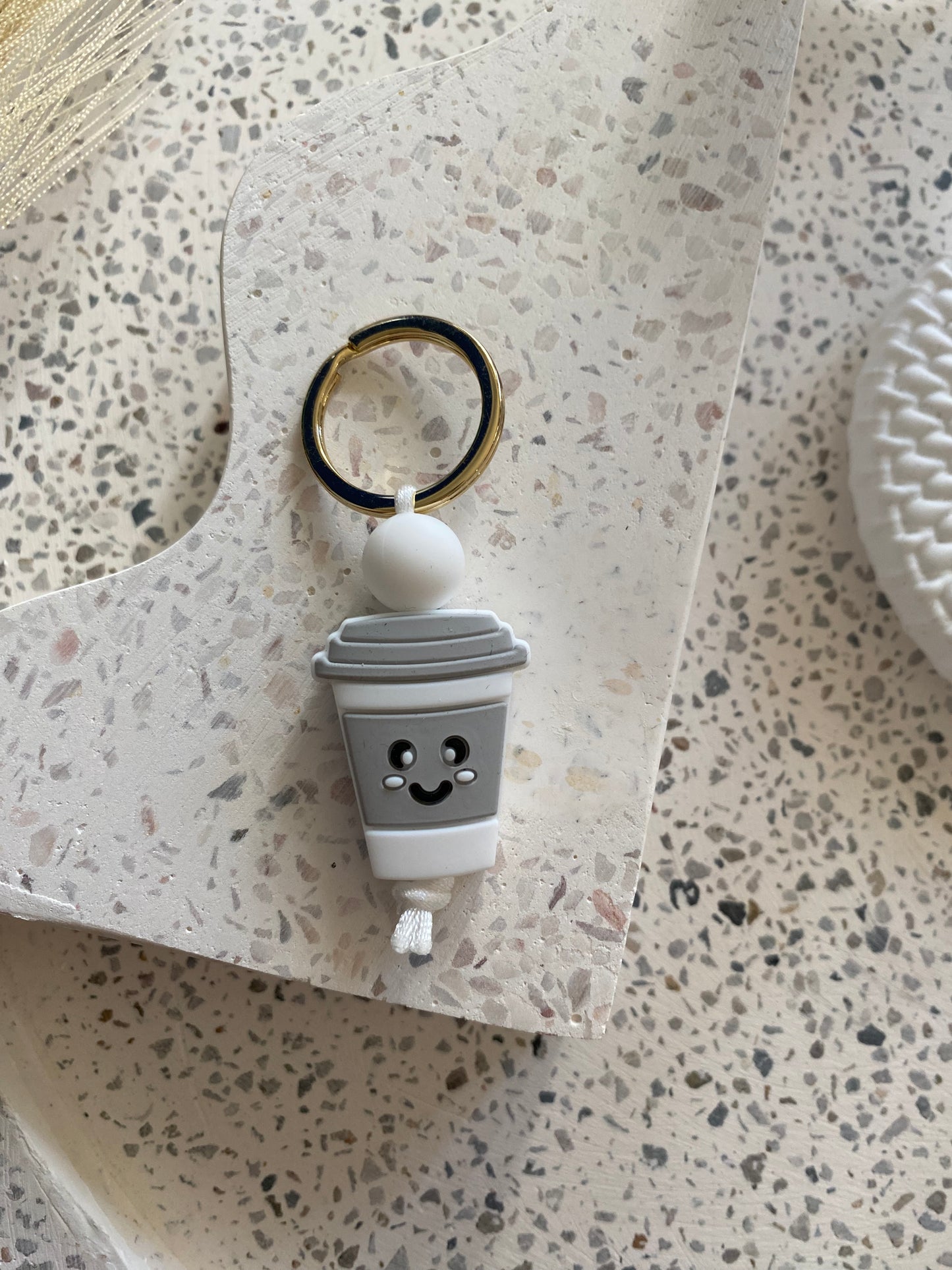 Grey Coffee Cup Bag Pull