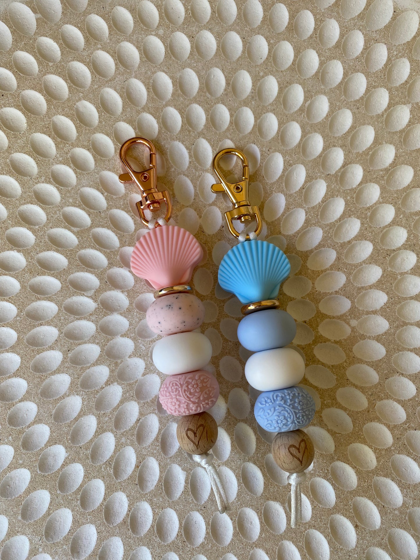 Pink Shell Keyring