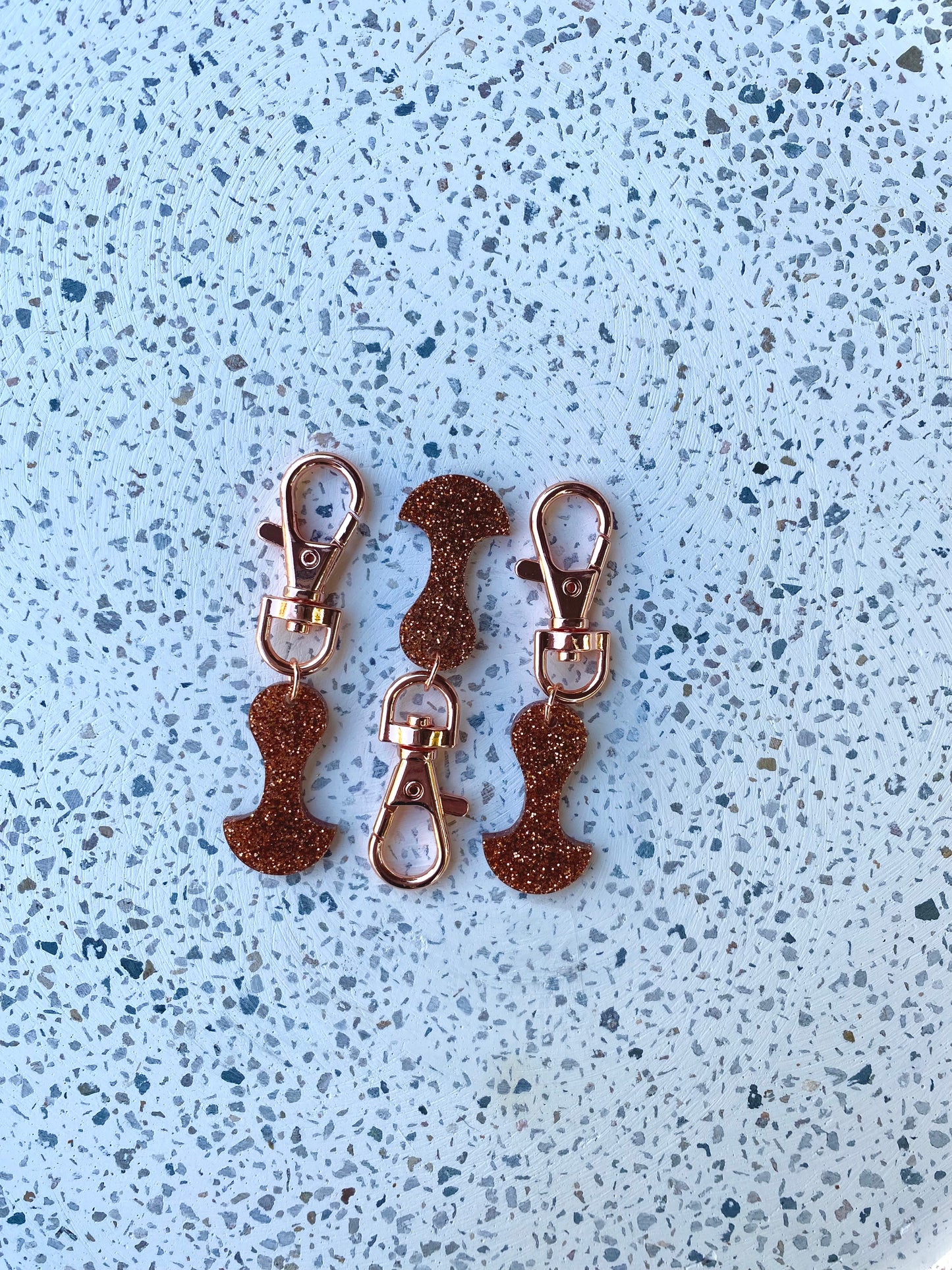 Copper Glitter Trolley Token