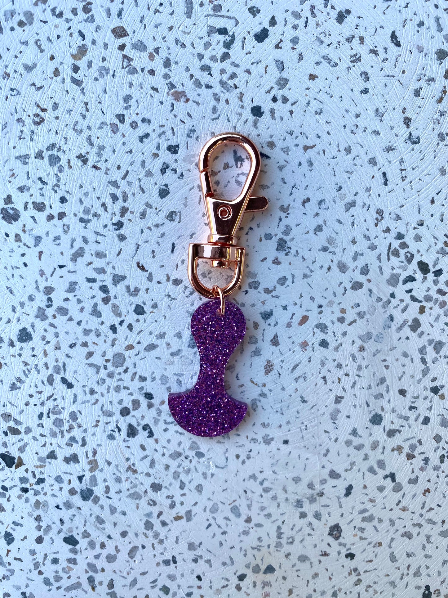 Purple Glitter Trolley Token