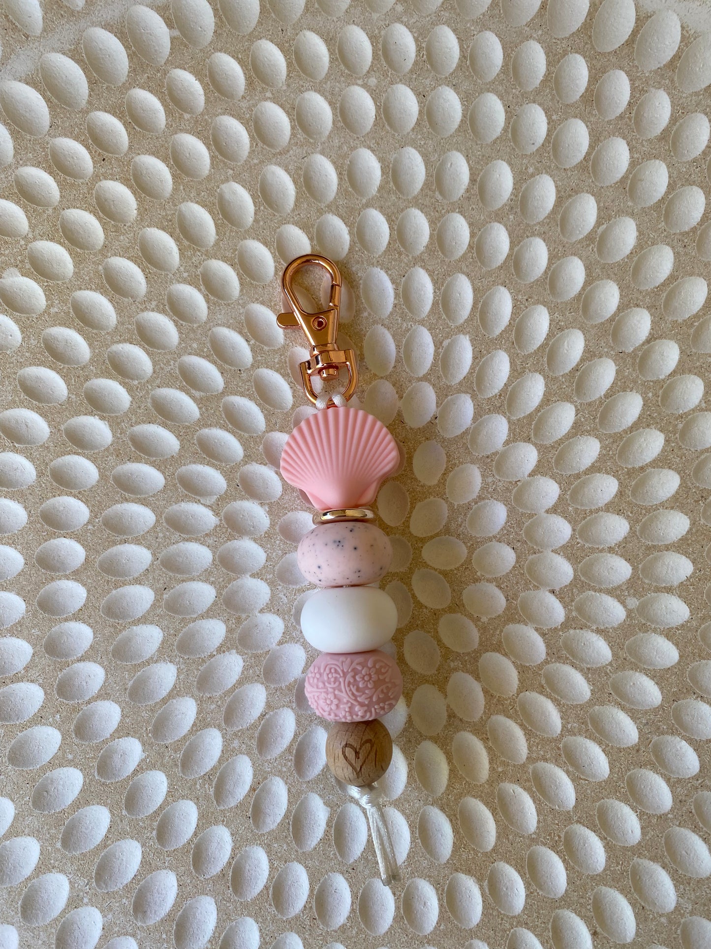 Pink Shell Keyring