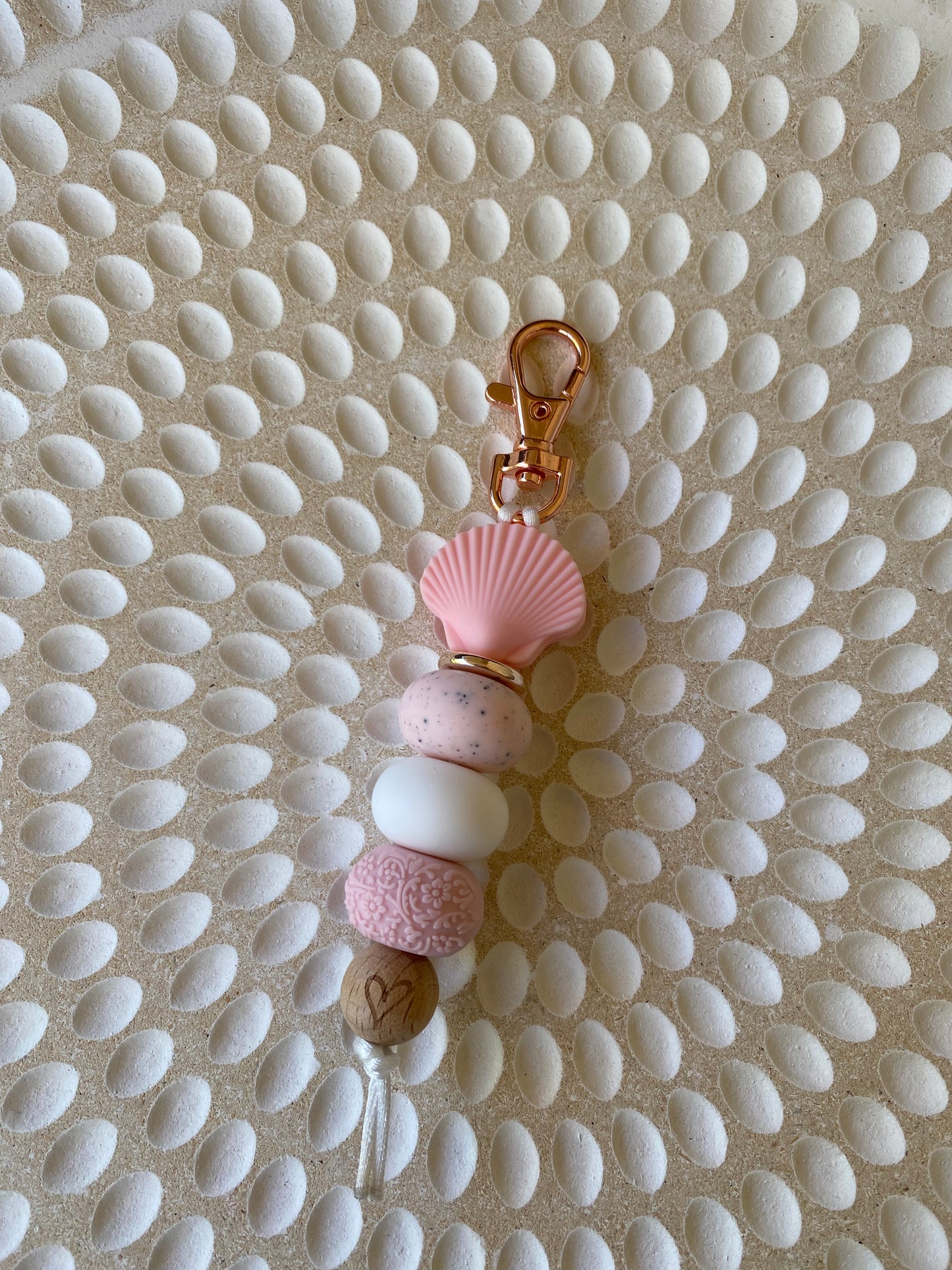 Pink Shell Keyring