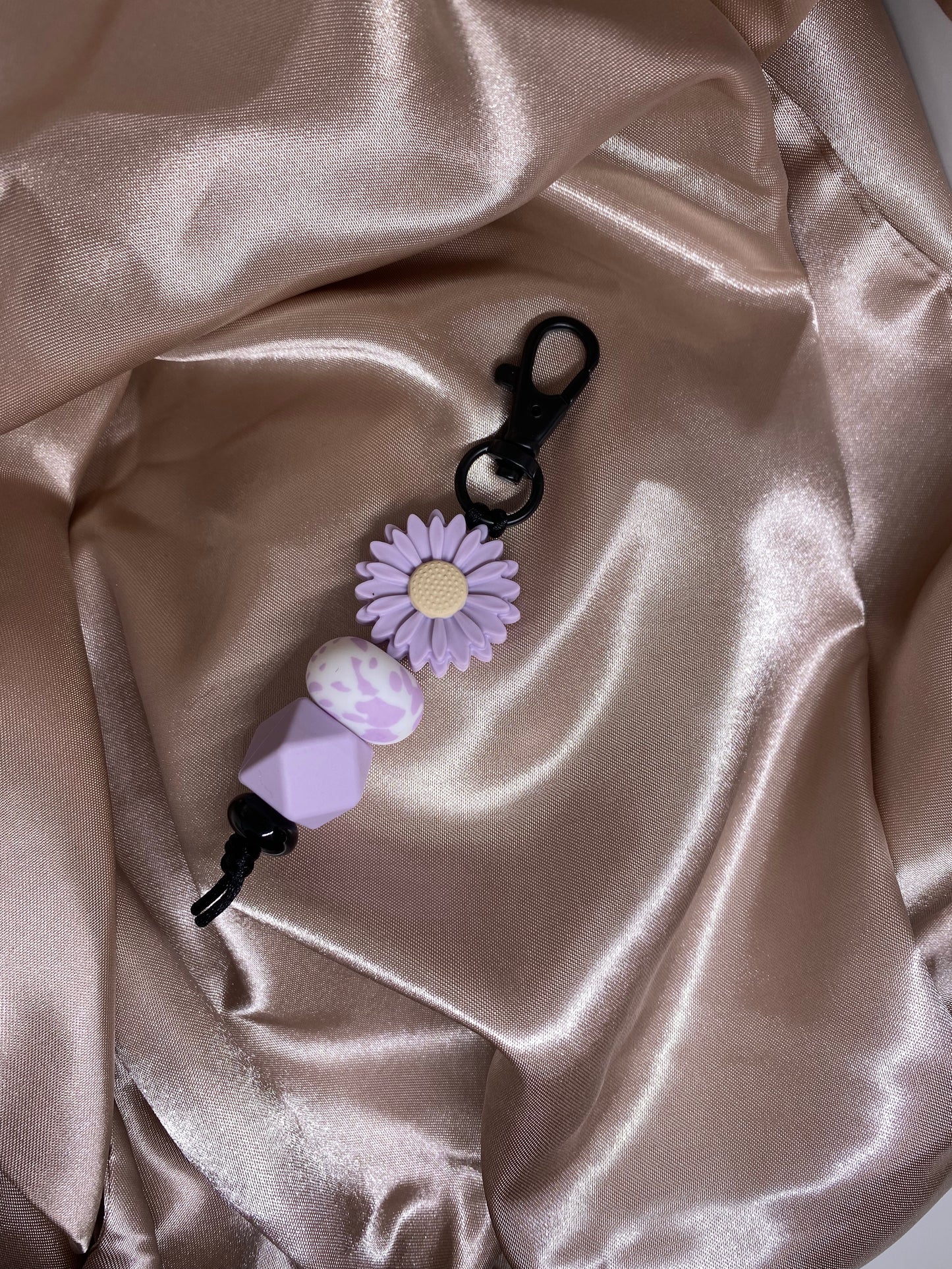 Purple Cow Daisy Keyring