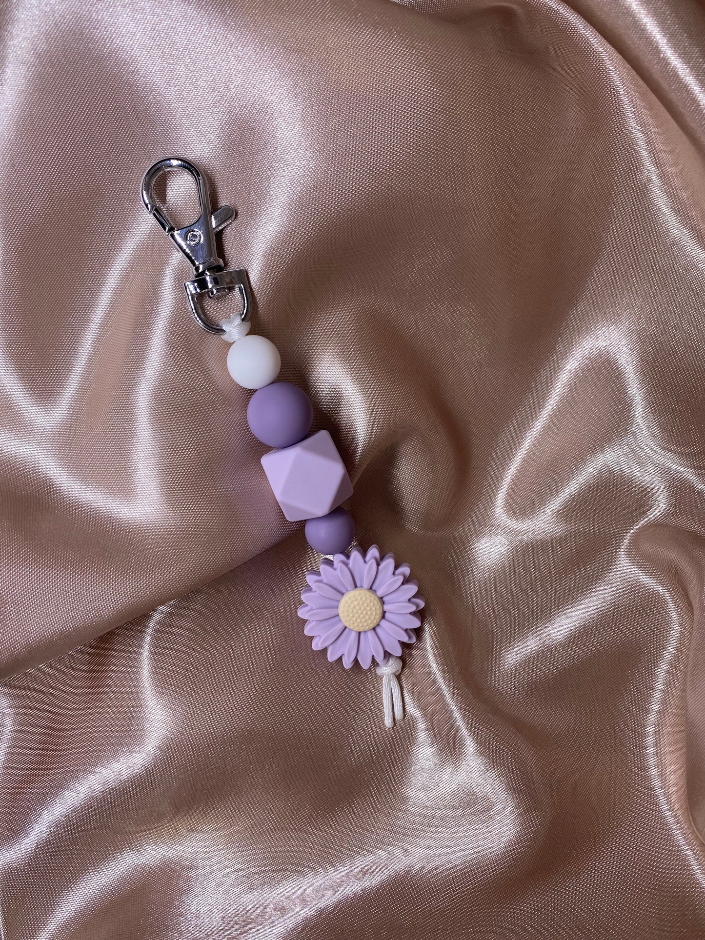 Purple Daisy Keyring