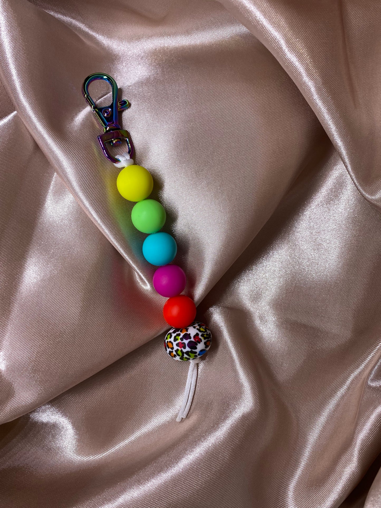 Rainbow Leopard Keyring