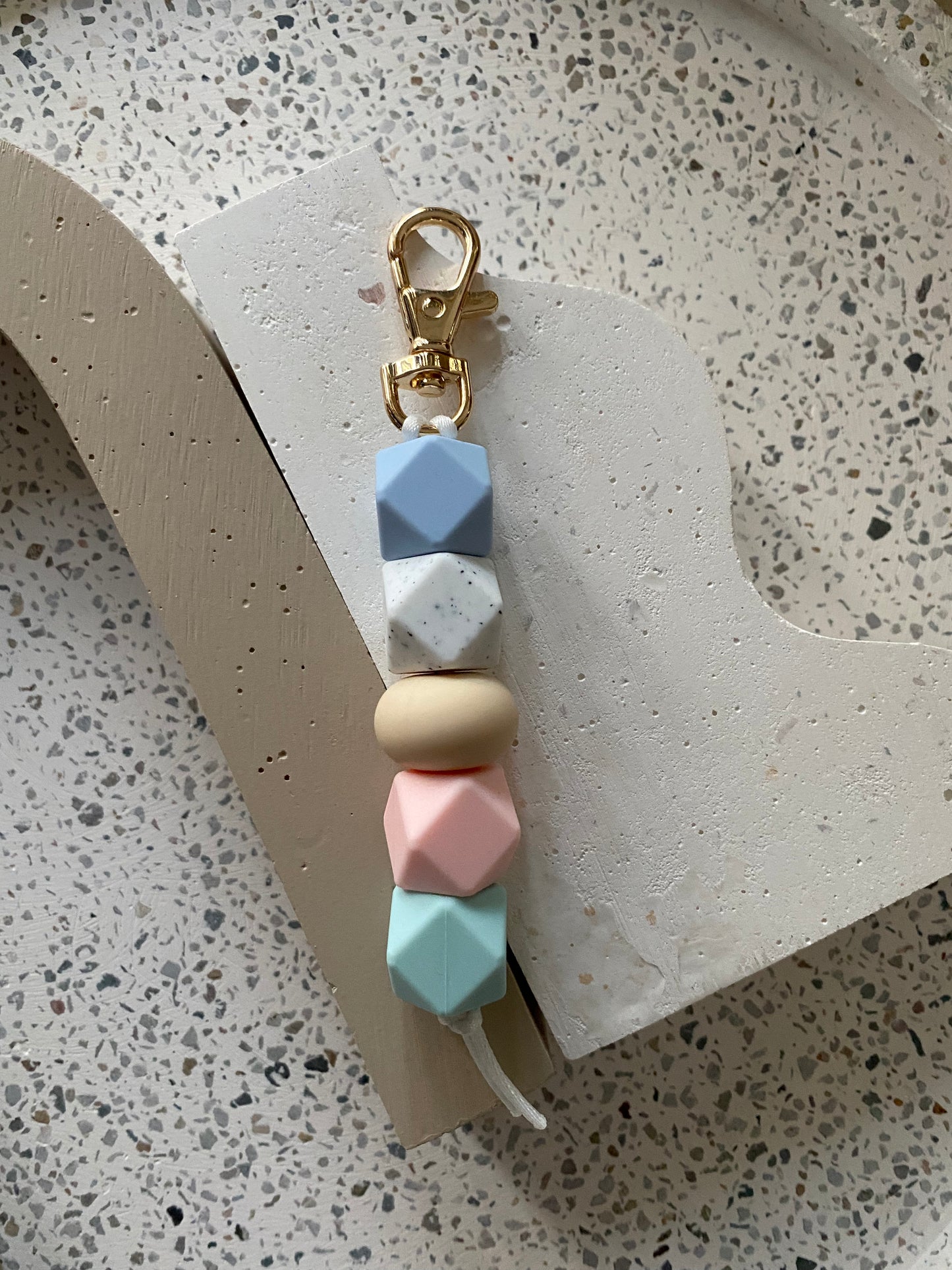 Abstract Pastel Keyring