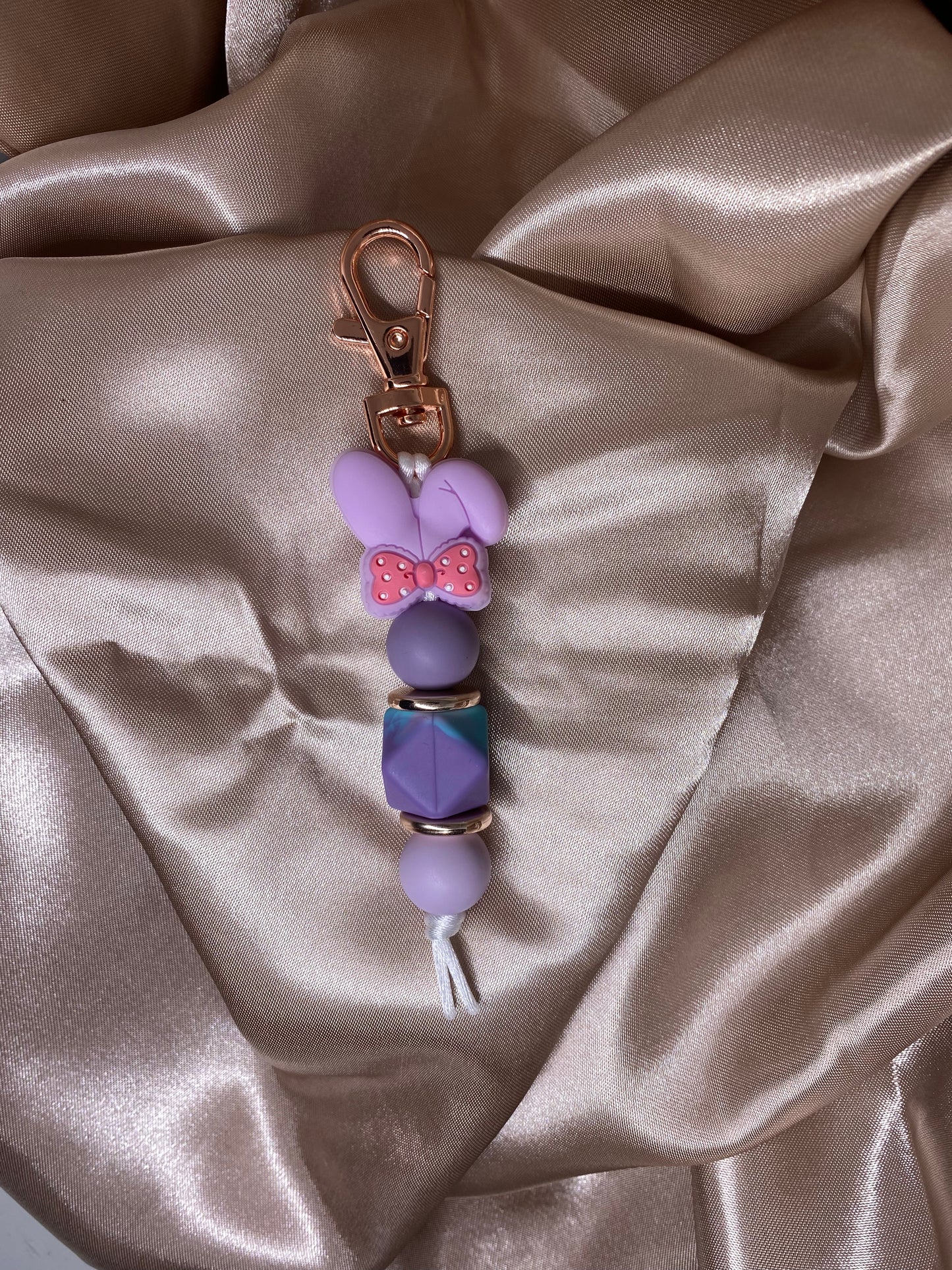 Bunny Ears - Purple Keyring