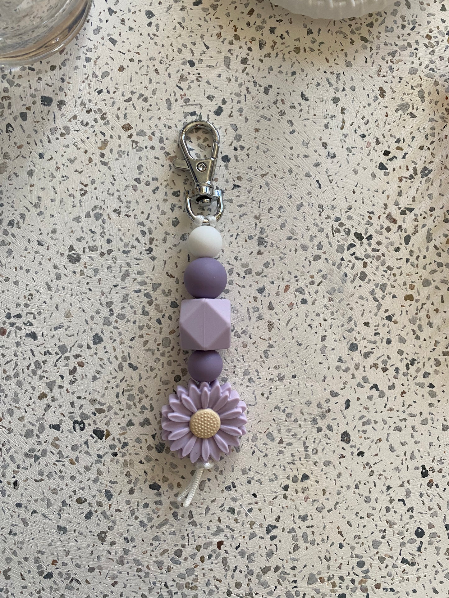 Purple Daisy Keyring