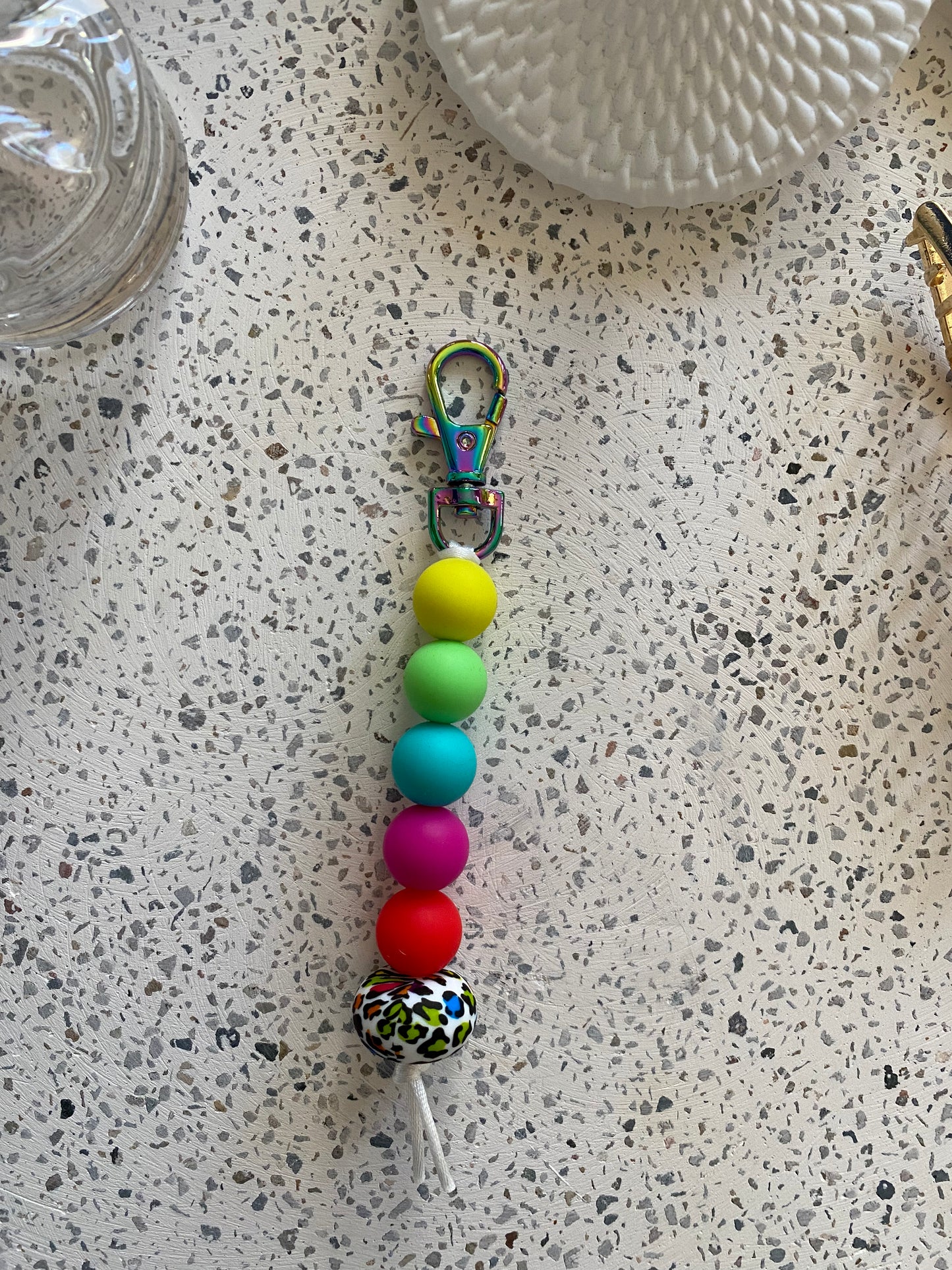 Rainbow Leopard Keyring