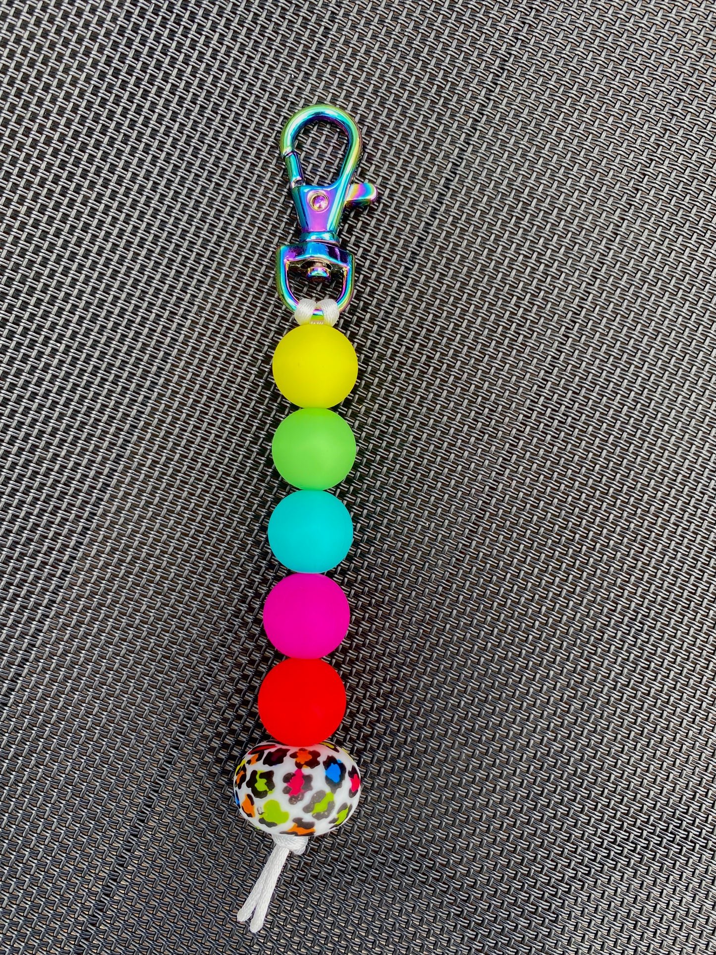 Rainbow Leopard Keyring