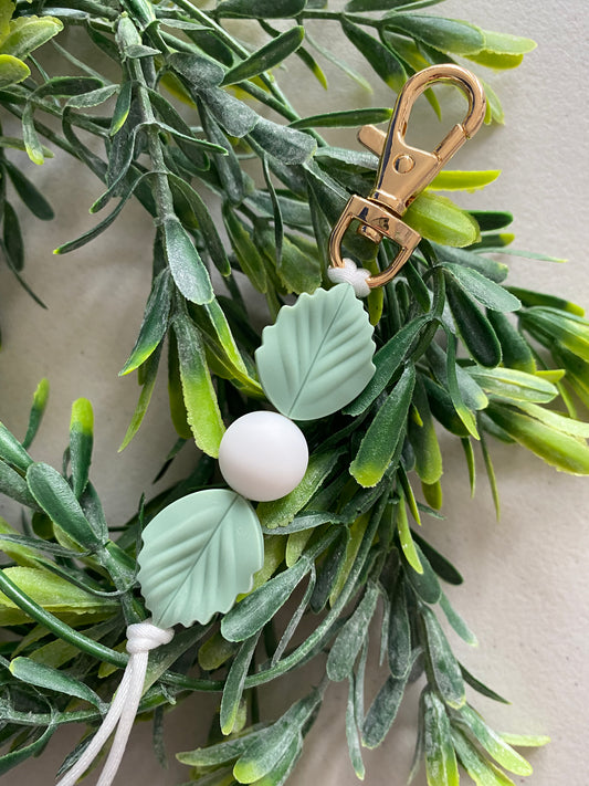 Green Leaf Keyring